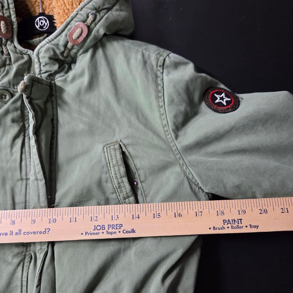Terranova Parka Jacket Kids 12-13 Green Good Sherpa Lined Hooded CPBU00537A - Picture 7 of 9